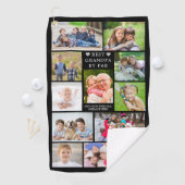 Serviette De Golf Moderne BEST GRANDPA PAR PAR 12 Photo Collage pers (En situation)