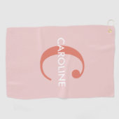 Serviette De Golf Moderne Classique Classique Premier Rose (Horizontal)