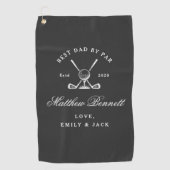 Serviette De Golf Moderne Classique Meilleur Papa Par Golf (Devant)