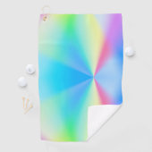 Serviette De Golf Moderne couleur arc-en-ciel pastel irisé, (En situation)