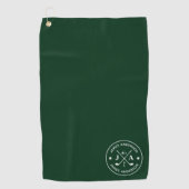 Serviette De Golf Moderne Design Golfer Monogramme & Nom Personnalis (Devant)