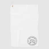 Serviette De Golf Moderne Design Golfer Monogramme & Nom Personnalis (Devant)