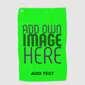 SERVIETTE DE GOLF MODERNE ÉDITABLE NEON GREEN IMAGE MODÈLE TEXTE (Devant)