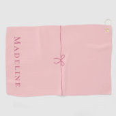 Serviette De Golf Moderne Élégante Fille élégant Bow rose élégant (Horizontal)