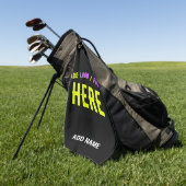 SERVIETTE DE GOLF MODERNE ET MODERNE PERSONNALISABLE NOIR VÉRIFIÉ (Vert)