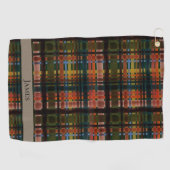 Serviette De Golf Moderne Madras milieu du siècle sur mesure (Horizontal)