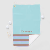 Serviette De Golf Moderne Monogramme Élégant Chic Rayure Simple (En situation)