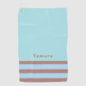 Serviette De Golf Moderne Monogramme Élégant Chic Rayure Simple (Devant)