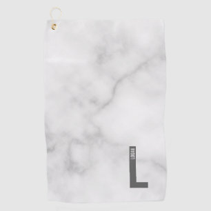 Serviette De Golf Moderne monogramme personnalisé gras et nom