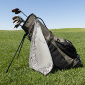 Serviette de golf moderne ornée d'argent (Vert)