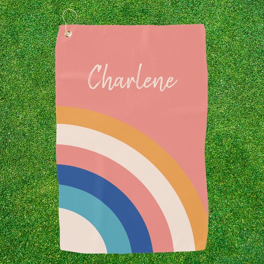 Serviette De Golf Moderne Retro Girly Pro Golfer