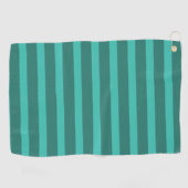 Serviette De Golf Moderne Simple 2 Tone Stripe Géométrique Forêt Ver (Horizontal)