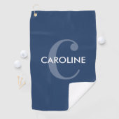 Serviette De Golf Moderne simple classique première marine bleu (En situation)