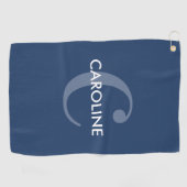 Serviette De Golf Moderne simple classique première marine bleu (Horizontal)