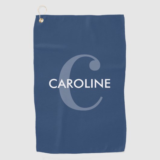 Serviette De Golf Moderne simple classique première marine bleu (Devant)