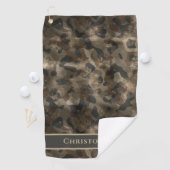Serviette De Golf Moderne Urbain Rétro Camo Golfer Monogramme Nom (En situation)