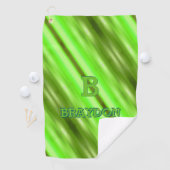 Serviette De Golf Modifier le nom d'ajout initial Soft Green Olive S (En situation)