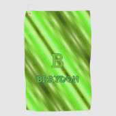 Serviette De Golf Modifier le nom d'ajout initial Soft Green Olive S (Devant)