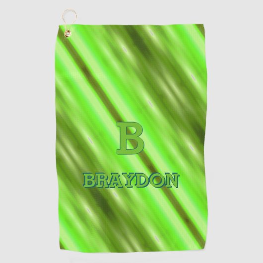 Serviette De Golf Modifier le nom d'ajout initial Soft Green Olive S (Devant)