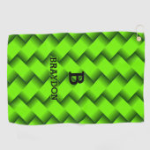 Serviette De Golf Modifier le nom d'ajout initial Texture métallique (Horizontal)