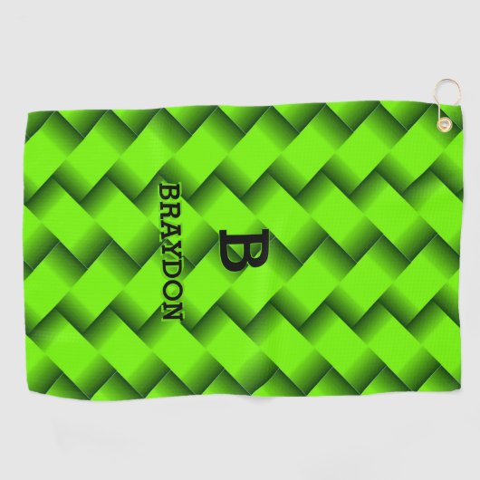 Serviette De Golf Modifier le nom d'ajout initial Texture métallique (Horizontal)