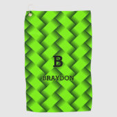 Serviette De Golf Modifier le nom d'ajout initial Texture métallique (Devant)