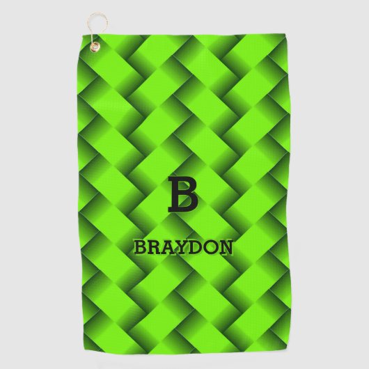 Serviette De Golf Modifier le nom d'ajout initial Texture métallique (Devant)