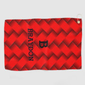 Serviette De Golf Modifier le nom d'ajout initial Texture métallique (Horizontal)