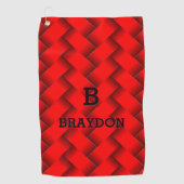 Serviette De Golf Modifier le nom d'ajout initial Texture métallique (Devant)