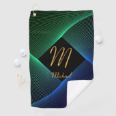 Serviette De Golf Modifier le nom initial Ajouter le nom Geometry Gr (En situation)