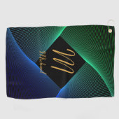 Serviette De Golf Modifier le nom initial Ajouter le nom Geometry Gr (Horizontal)