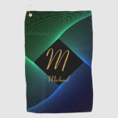 Serviette De Golf Modifier le nom initial Ajouter le nom Geometry Gr (Devant)