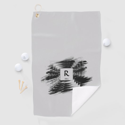 Serviette De Golf Modifier le nom initial, ajouter (supprimer), bros (En situation)