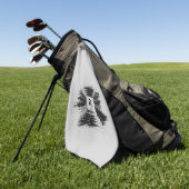 Serviette De Golf Modifier le nom initial, ajouter (supprimer), bros (Vert)