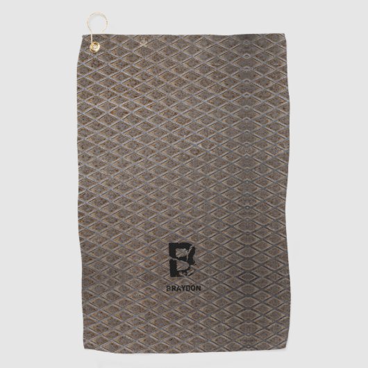 Serviette De Golf Modifier le nom initial, Ajouter (supprimer), Plaq (Devant)