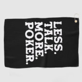 Serviette De Golf Moins de parler plus Poker (Horizontal)