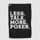 Serviette De Golf Moins de parler plus Poker (Devant)