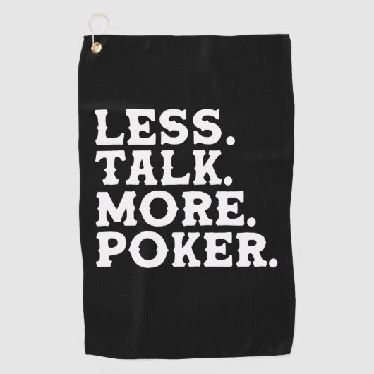 Serviette De Golf Moins de parler plus Poker (Devant)