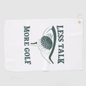 Serviette De Golf Moins de Paroles Plus de Golf (Horizontal)