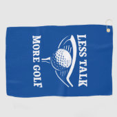 Serviette De Golf Moins Parlez Plus Golf (Horizontal)