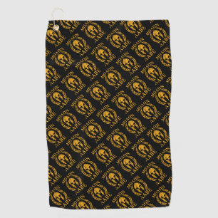 Serviette De Golf Molon Labe Grunge Gold Casque de guerrier spartiat
