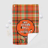 Serviette De Golf Mon Autre Bal Est Un Pickleball Orange Golfeur Pic (En situation)