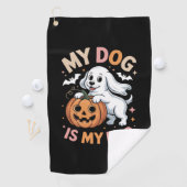 Serviette De Golf Mon chien est mon garçon Drôle Halloween (En situation)