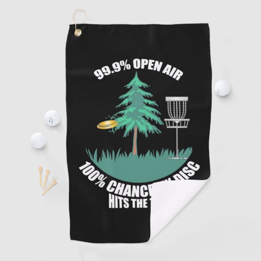 Serviette De Golf Mon Disque Golf Touche Les Arbres (En situation)