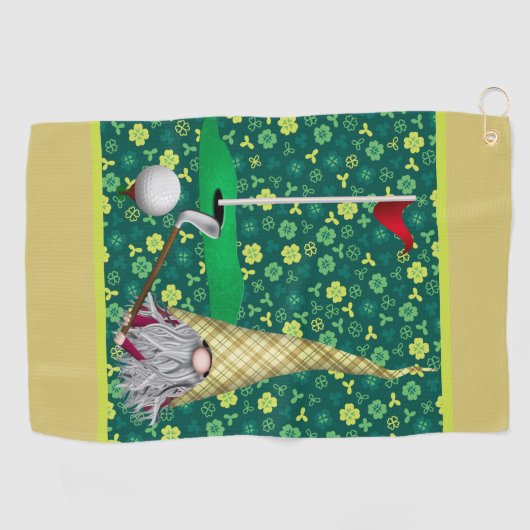 Serviette De Golf Mon Lucky Gnome (Horizontal)