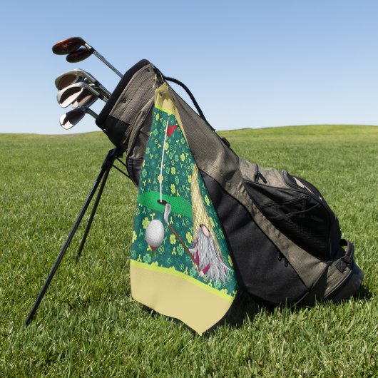 Serviette De Golf Mon Lucky Gnome (Vert)