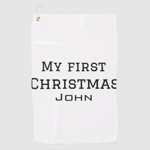 Serviette De Golf Mon premier Noël ajouter nom masculin hommes texte