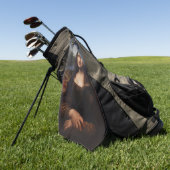 Serviette De Golf Mona Lisa & Art Golf Serviette /Leonardo da Vinci (Vert)
