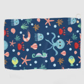 Serviette De Golf Monde marin (Horizontal)