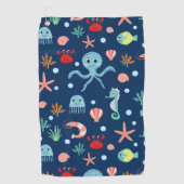 Serviette De Golf Monde marin (Devant)